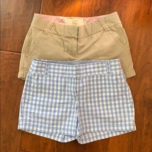 Two pairs J. Crew shorts. Size 2
